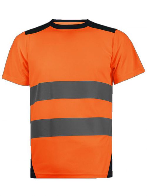 wr361-camiseta-combinada-naranja-marino FUSBA Ropa de trabajo