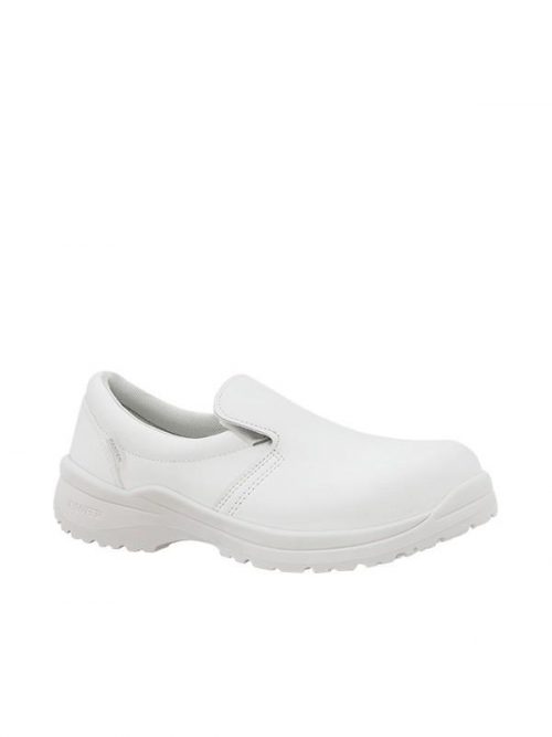 Zagros-Blanco-S2-calzado-blanco-mocasin-antibacteriano-velcro FUSBA Ropa de trabajo