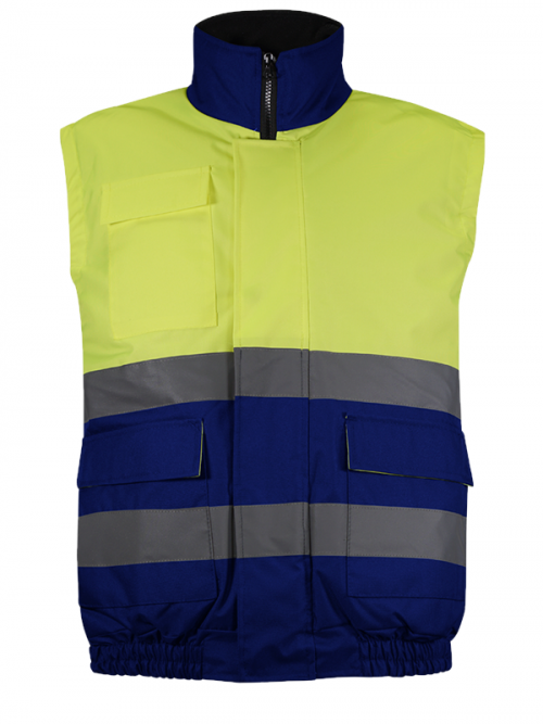 wr715-chaleco-oxford-impermeable-amarillo-azulina FUSBA Ropa de trabajo