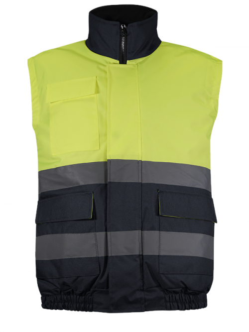 wr715-chaleco-oxford-impermeable-amarillo-gris FUSBA Ropa de trabajo