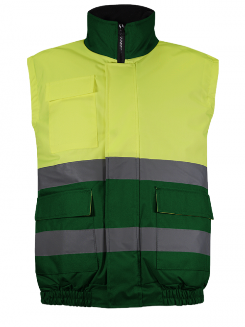 wr715-chaleco-oxford-impermeable-amarillo-verde FUSBA Ropa de trabajo