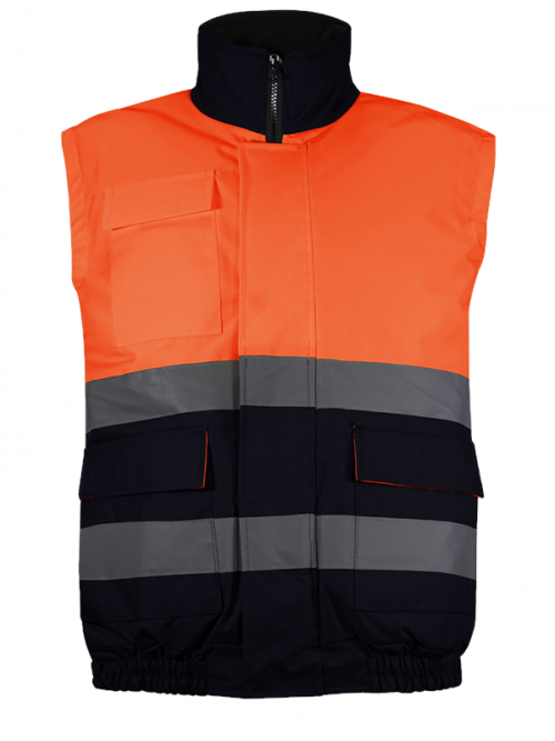 wr715-chaleco-oxford-impermeable-naranja-marino FUSBA Ropa de trabajo