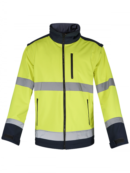 wr835-softshell-mangas-desmontables-av-amarillo-marino FUSBA Ropa de trabajo