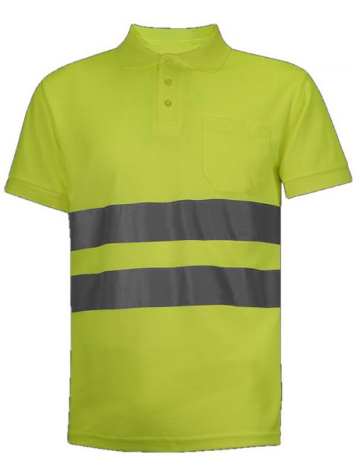 wr315-polo-pique-manga-corta-av-clase2-amarillo FUSBA Ropa de trabajo